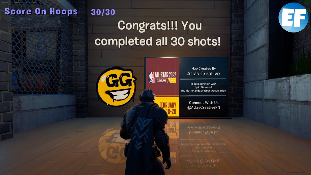 How to Complete Fortnite Creative NBA 75 All-Star Hub Quest! - Score On Hoops