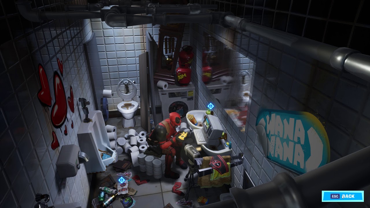 Fortnite Find Deadpool's Toilet Plunger Location