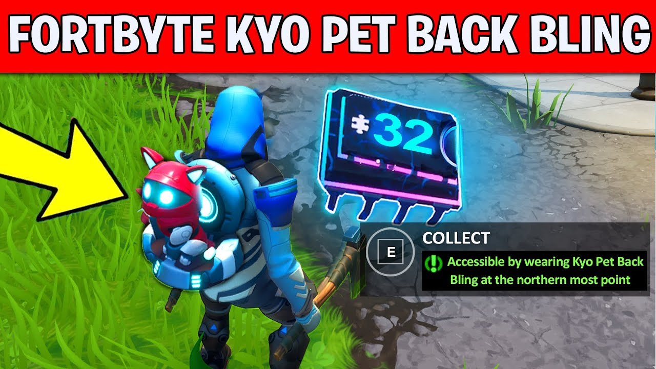 ACCESSIBLE BY WEARING KYO PET BACK BLING AT THE NORTHERN MOST POINT - Fortnite Fortbyte #32 Location