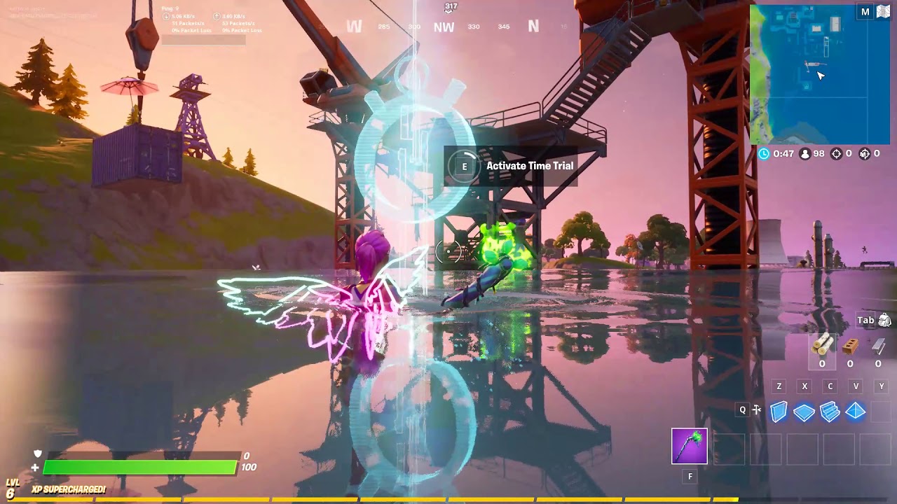 Complete the swimming Time Trial at Dirty Docks - Aquaman Week 4 Supreme Shell Back Bling