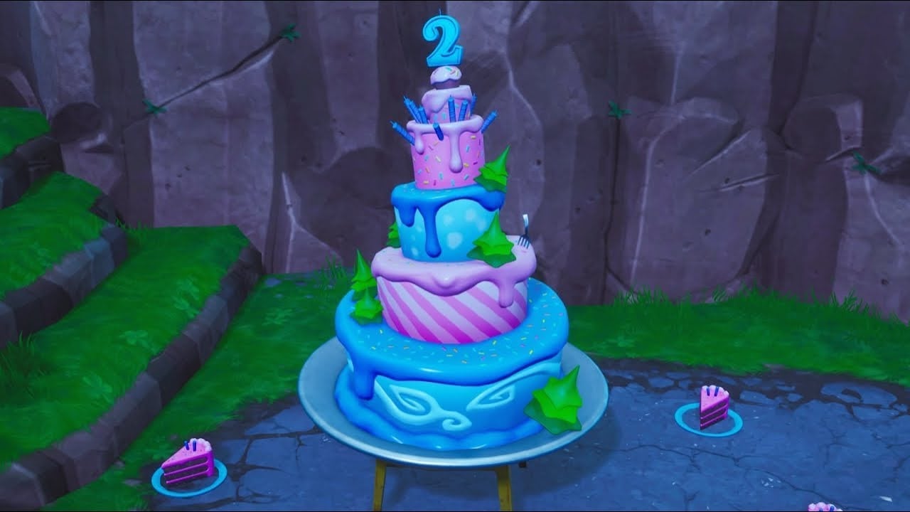 Fortnite Battle Royale - All 10 Birthday Cakes Locations Guide (2nd Birthday Challenges)
