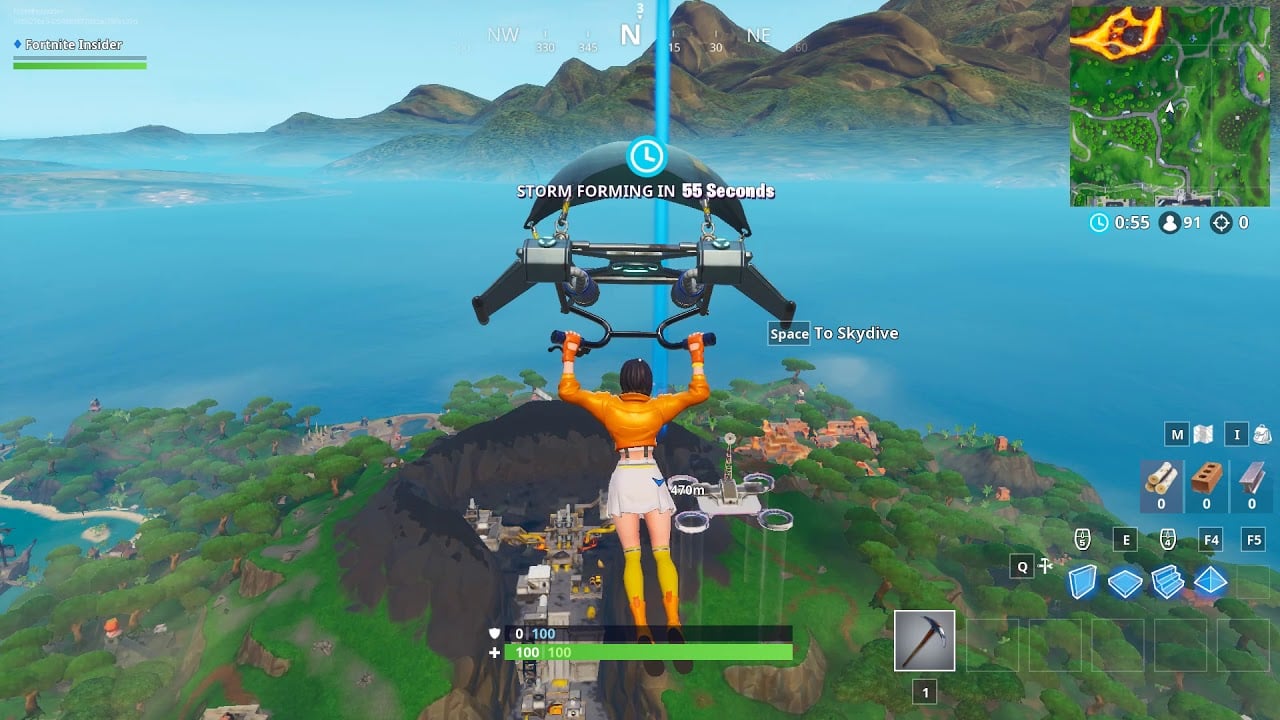 Fortbyte #80 - Accessible by Using Bunker Basher to Smash Rock at Volcano Rim Location (Fortnite)