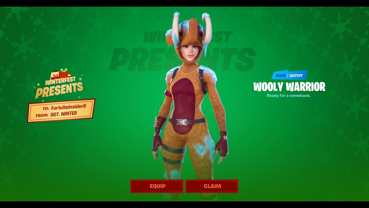 How to get the free wooly warrior fortnite skin early