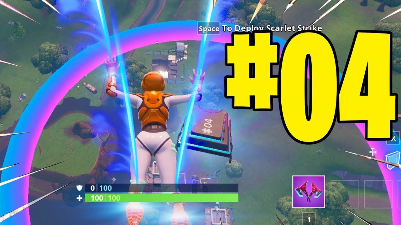 Fortbyte #04 Fortnite Location Accessible by skydiving through the rings above Loot Lake  (Number 4)