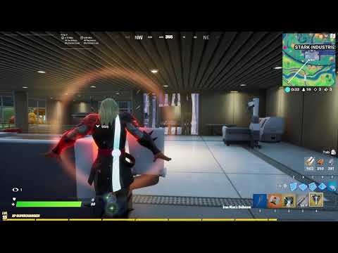 Iron Man's Repulsor Gauntlets Mythic Item Superhero Ability  - Fortnite Gameplay