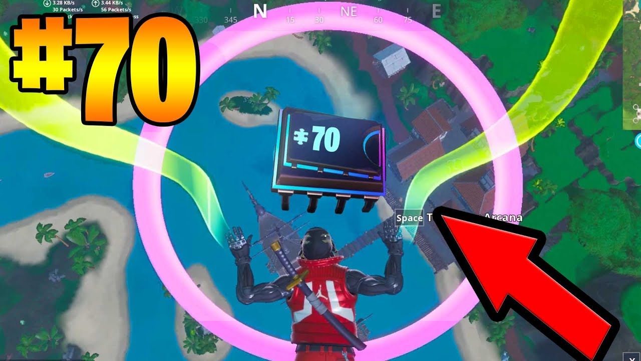 Fortbyte #70 Accessible by skydiving through the rings above Lazy Lagoon with the Vibrant Contrails