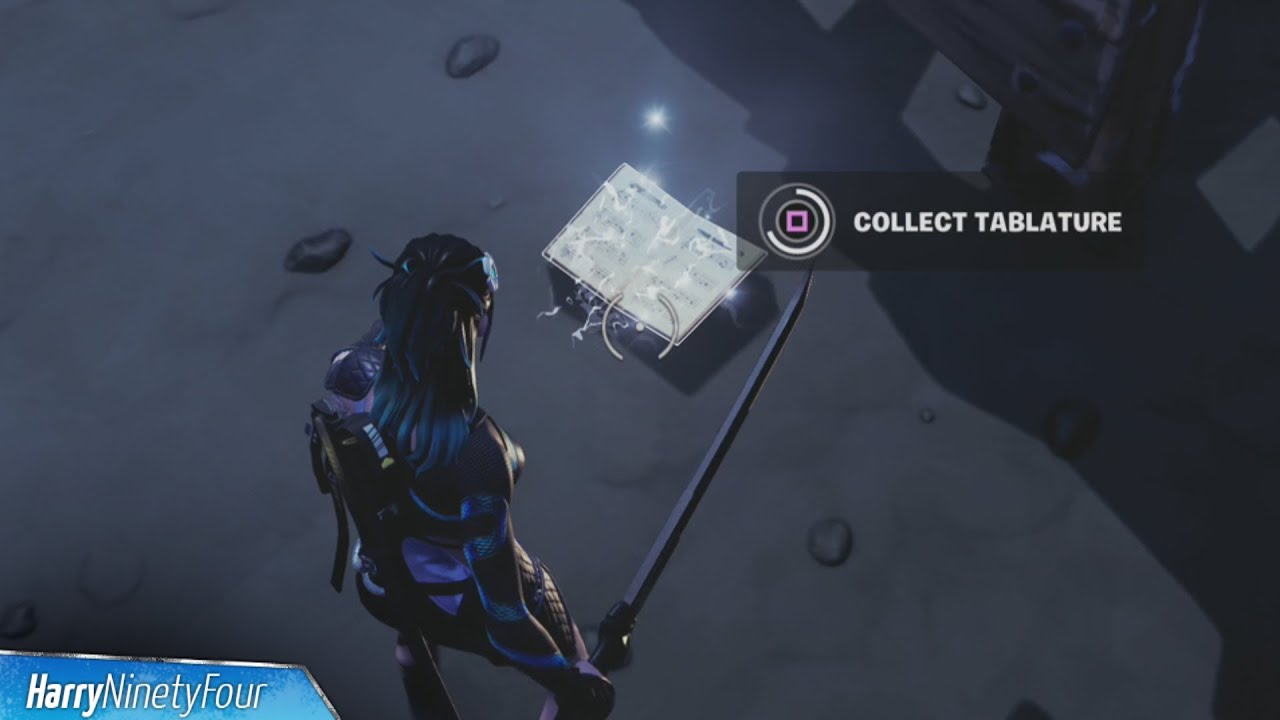 Dig up and Collect Terrifying Tablature in a Single Match Locations - Fortnite