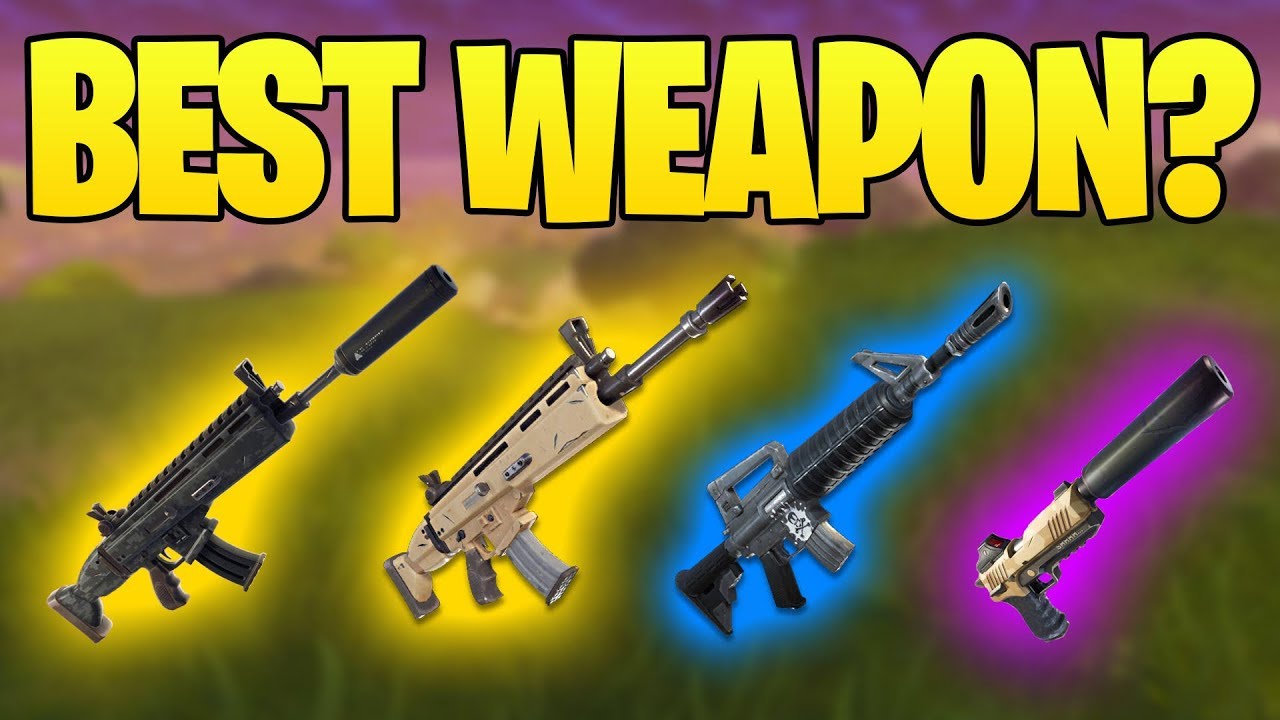 Suppressed AR vs SCAR vs Stealth Pistol vs Blue AR - Best Weapon in Fortnite Compared