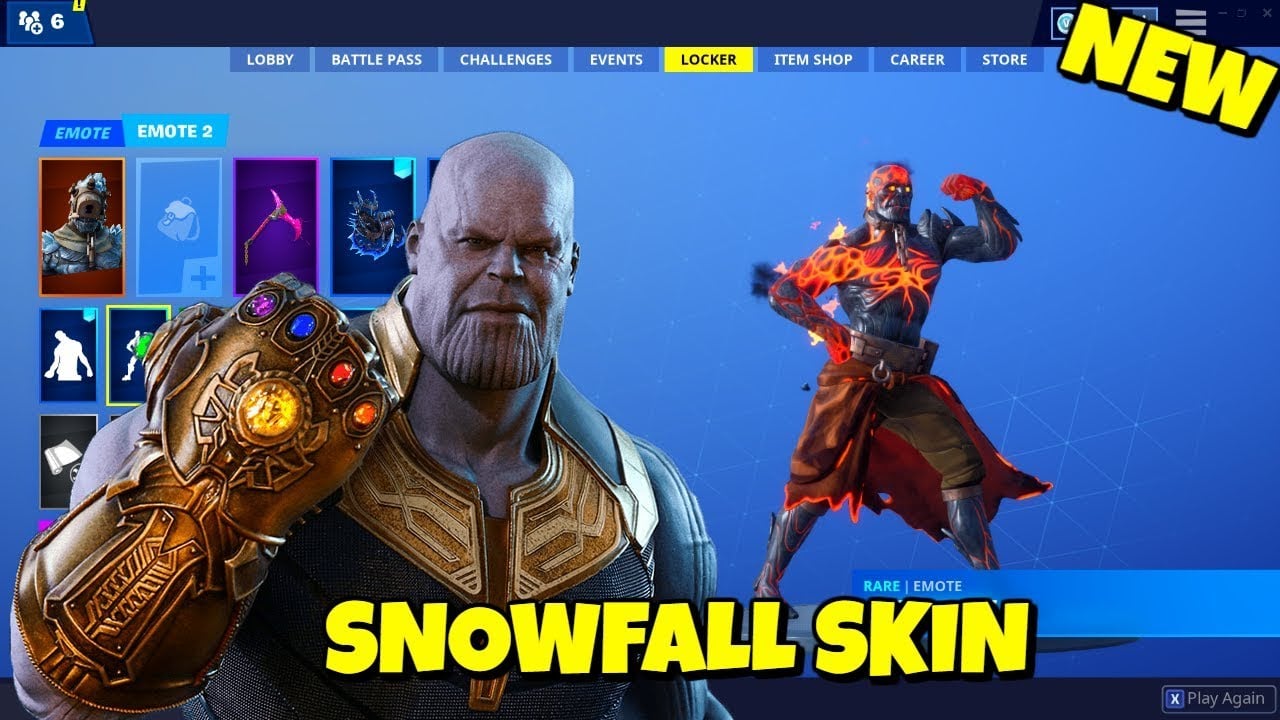 New FIRE THANOS - SNOWFALL SKIN + EDIT STYLES In-Game Fortnite