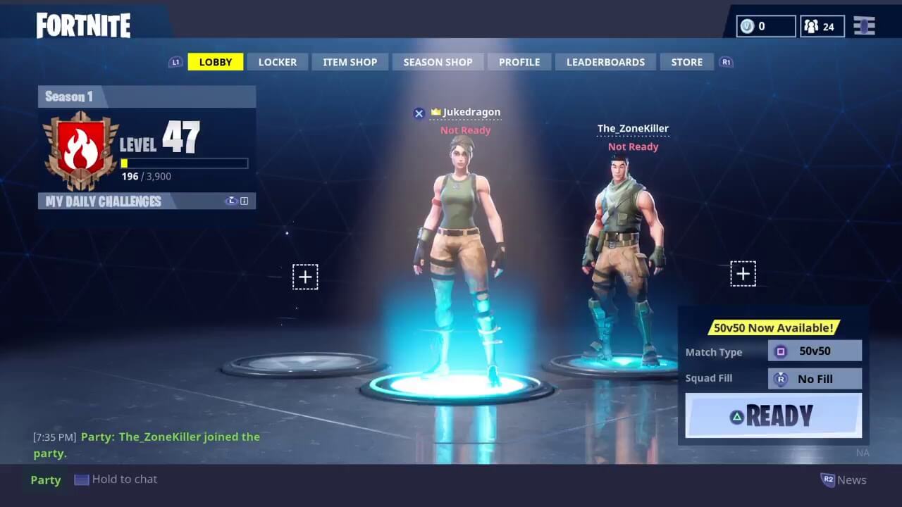 WHAT NICE LOBBY 73 Invite Players to Party Invite Party to Game