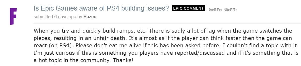 epic are aware of the issue and have been trying to fix the issue for some time epic employee dandadadandan had replied to a reddit post addressing the - fortnite mouse acceleration reddit