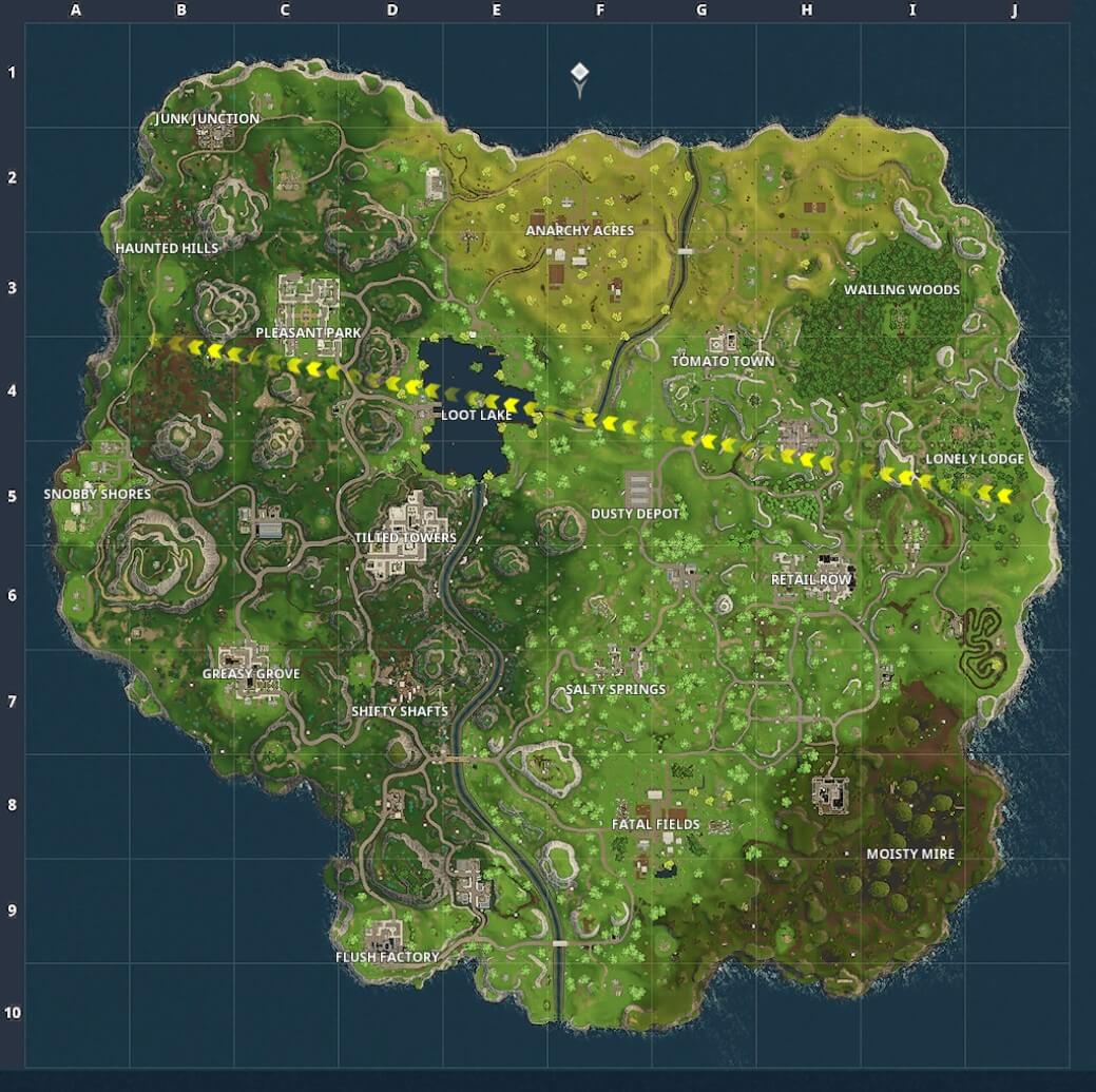 battle bus route | Fortnite Insider