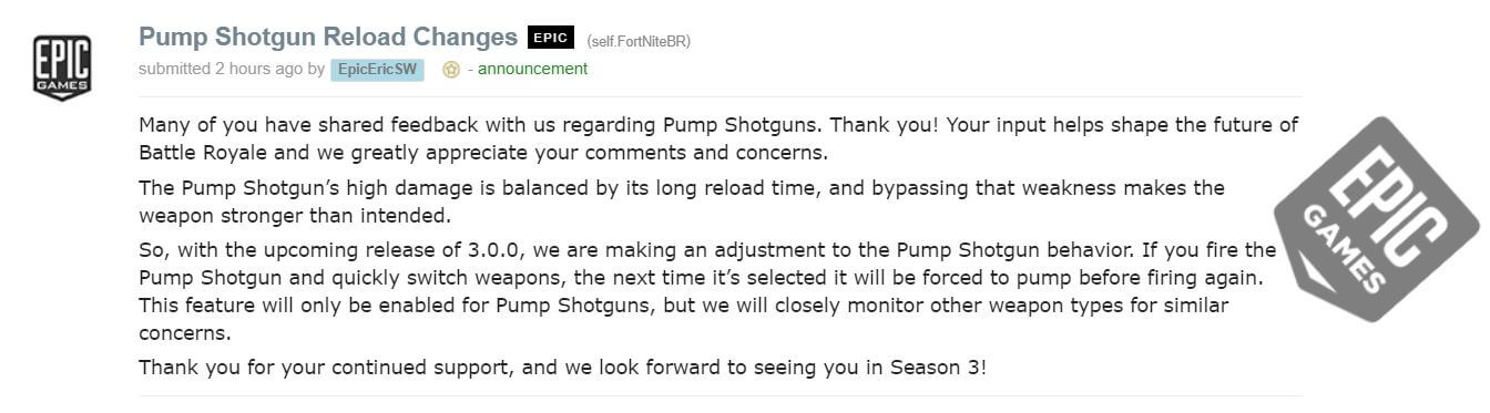 Even Epic Games support wants double pump : r/FortNiteBR