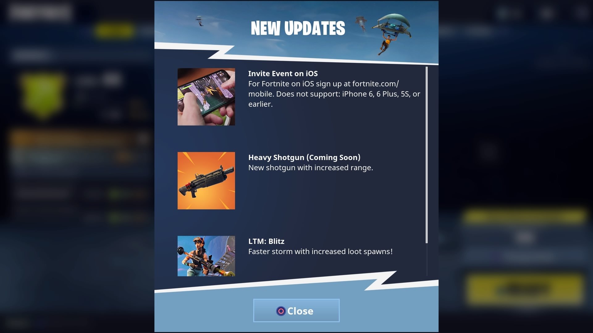 What is the fortnite blitz event