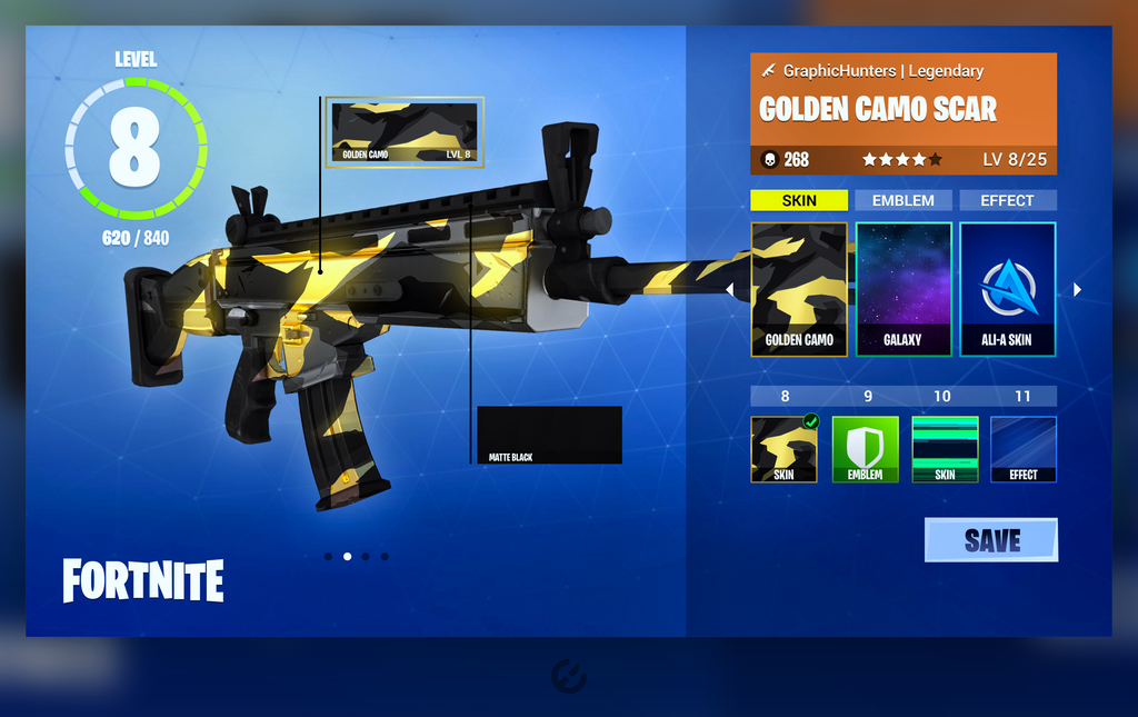 fortnite battle royale customize weapons - what does a scar look like in fortnite