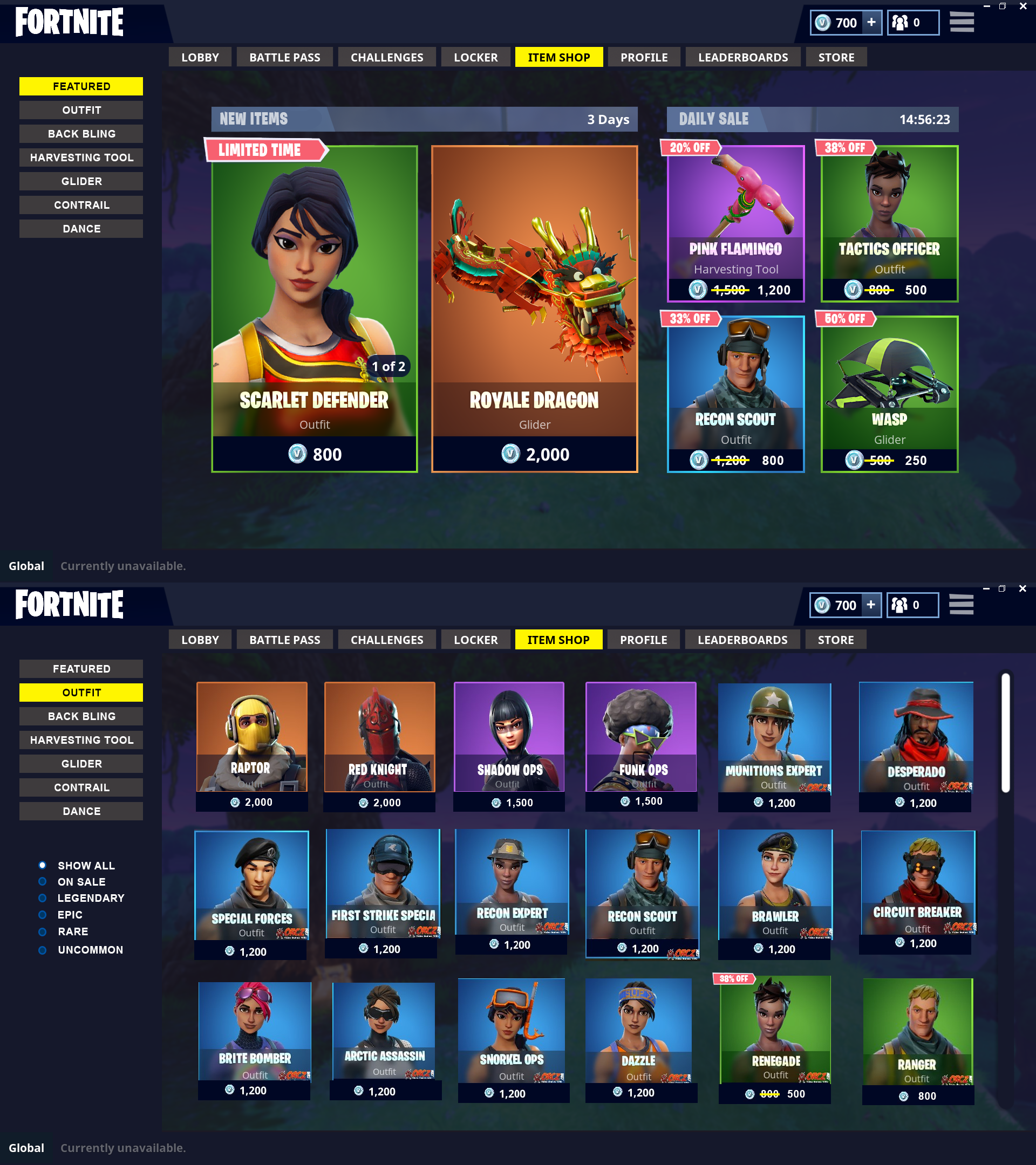 online fortnite shop