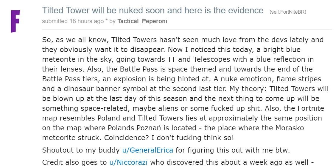 meteor in fortnite battle royale - fortnite meteor theory
