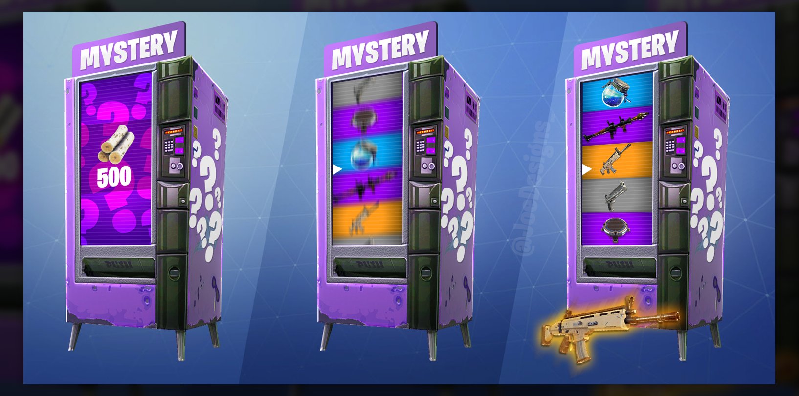 Free vending machine locations fortnite playground