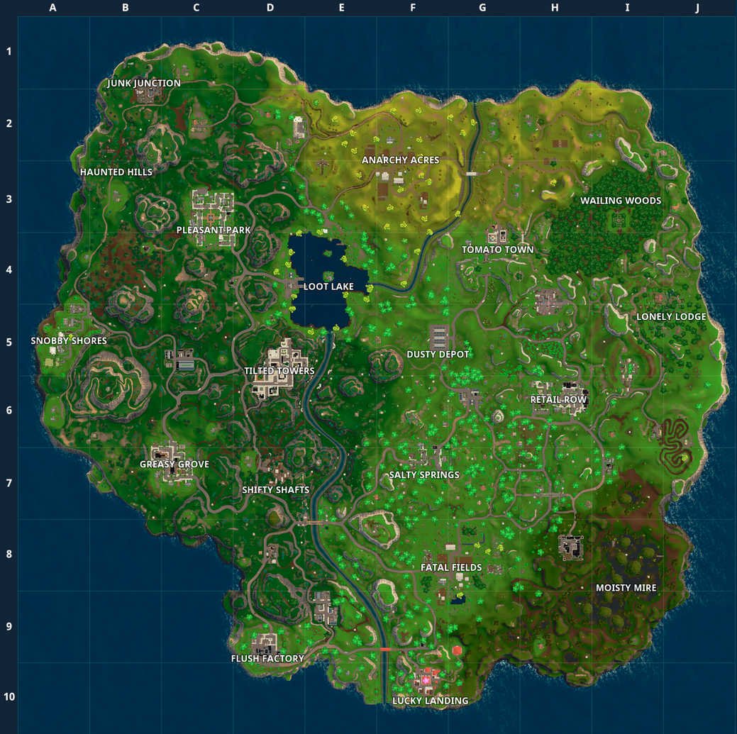 How the Fortnite Map has Changed Since Release | Fortnite ... - 1039 x 1035 jpeg 200kB