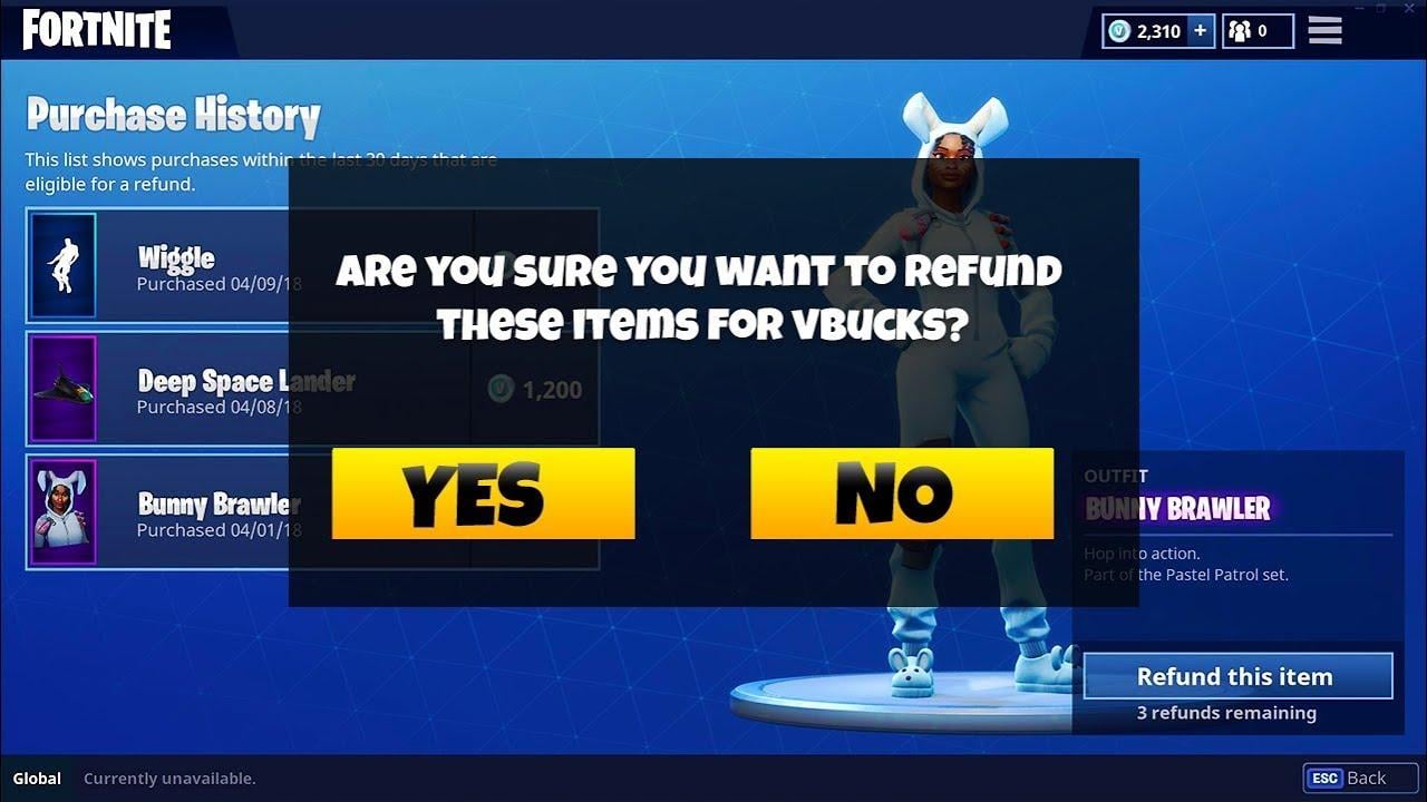 fortnite item shop purchase undo feature coming in season 9 angle news - how refund fortnite skins