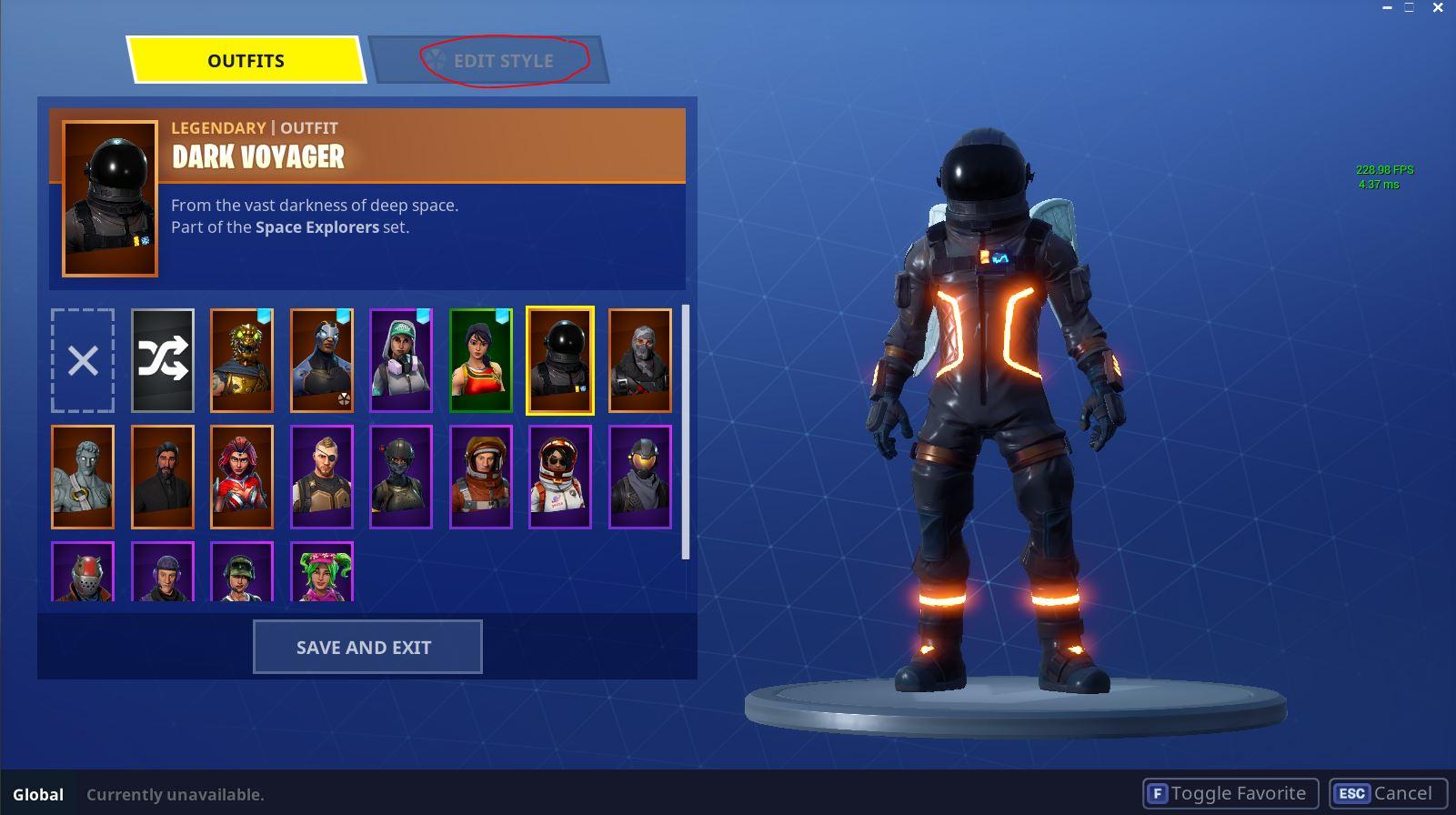 editing styles of fortnite skins concept - fortnite skins dark voyager