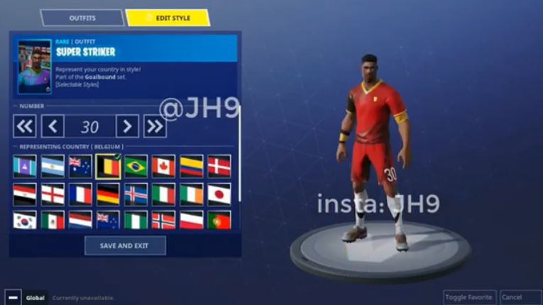 fortnite world cup skins - how to customize character in fortnite