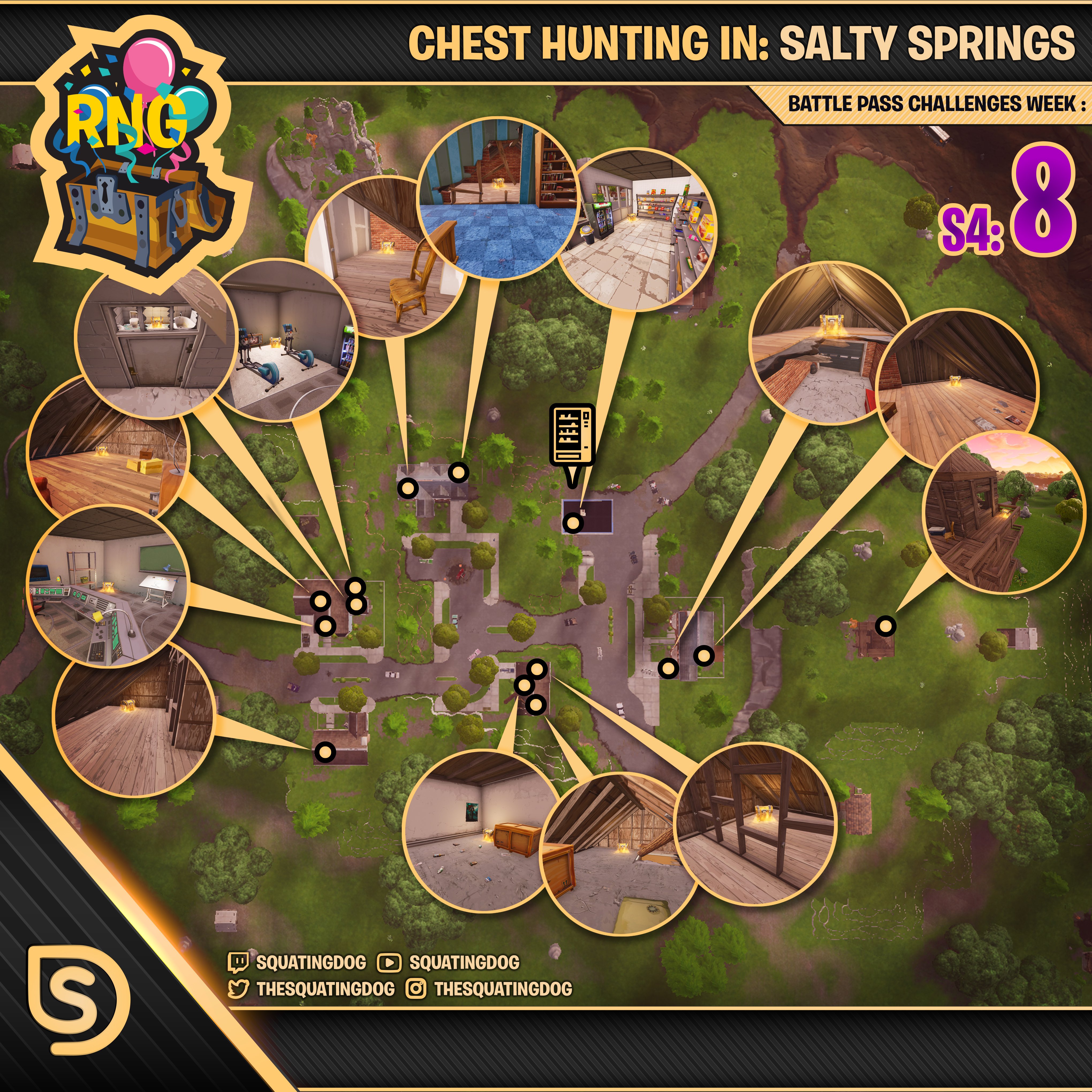 Salty Springs Chest Loactions in Fortnite Battle Royale