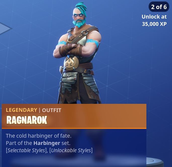 fortnite season 5 battle pass tier 100 ragnarok skin outfit style 2 - fortnite season 5 skins ragnarok