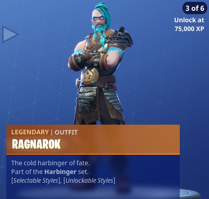 Fortnite Season 5 Battle Pass Tier 100 Ragnarok Skin/Outfit Style 3