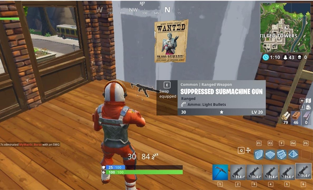 Wanted poster in Fortnite