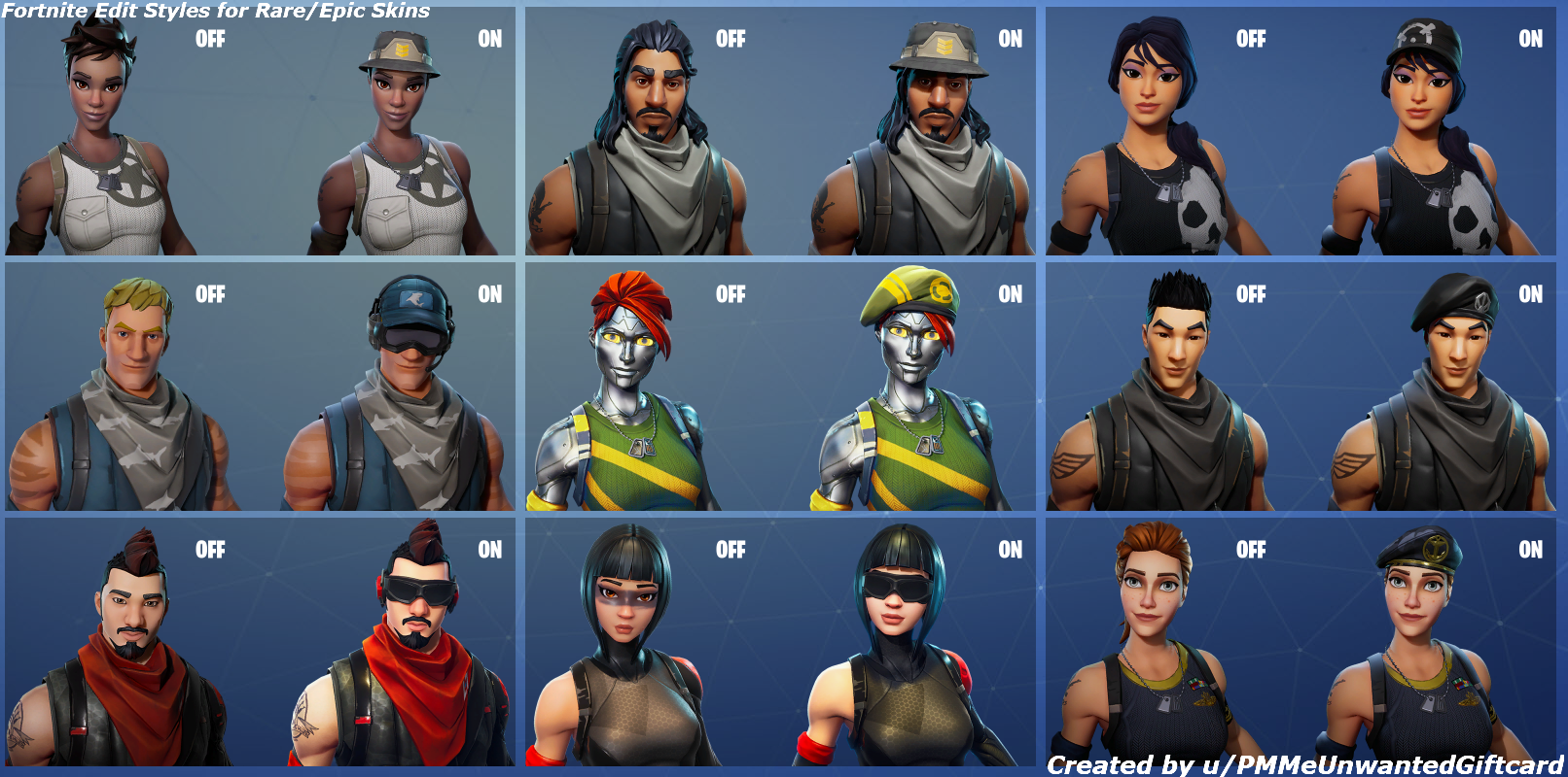 Customizable Headgear For Fortnite Skins Concept Fortnite Insider - editable skins concept in fortnite