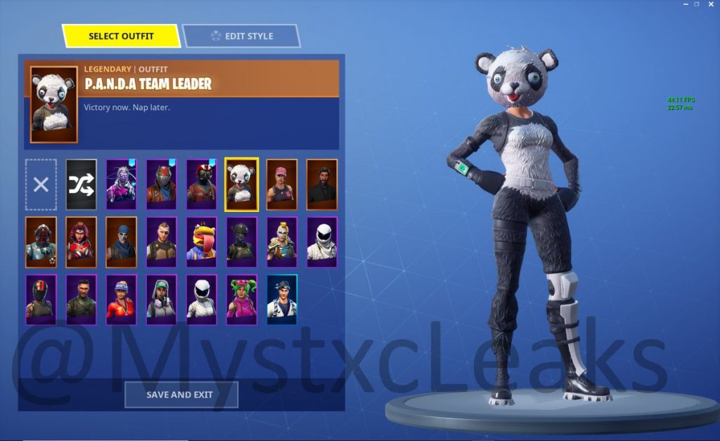 Panda Team Leader Fortnite skin