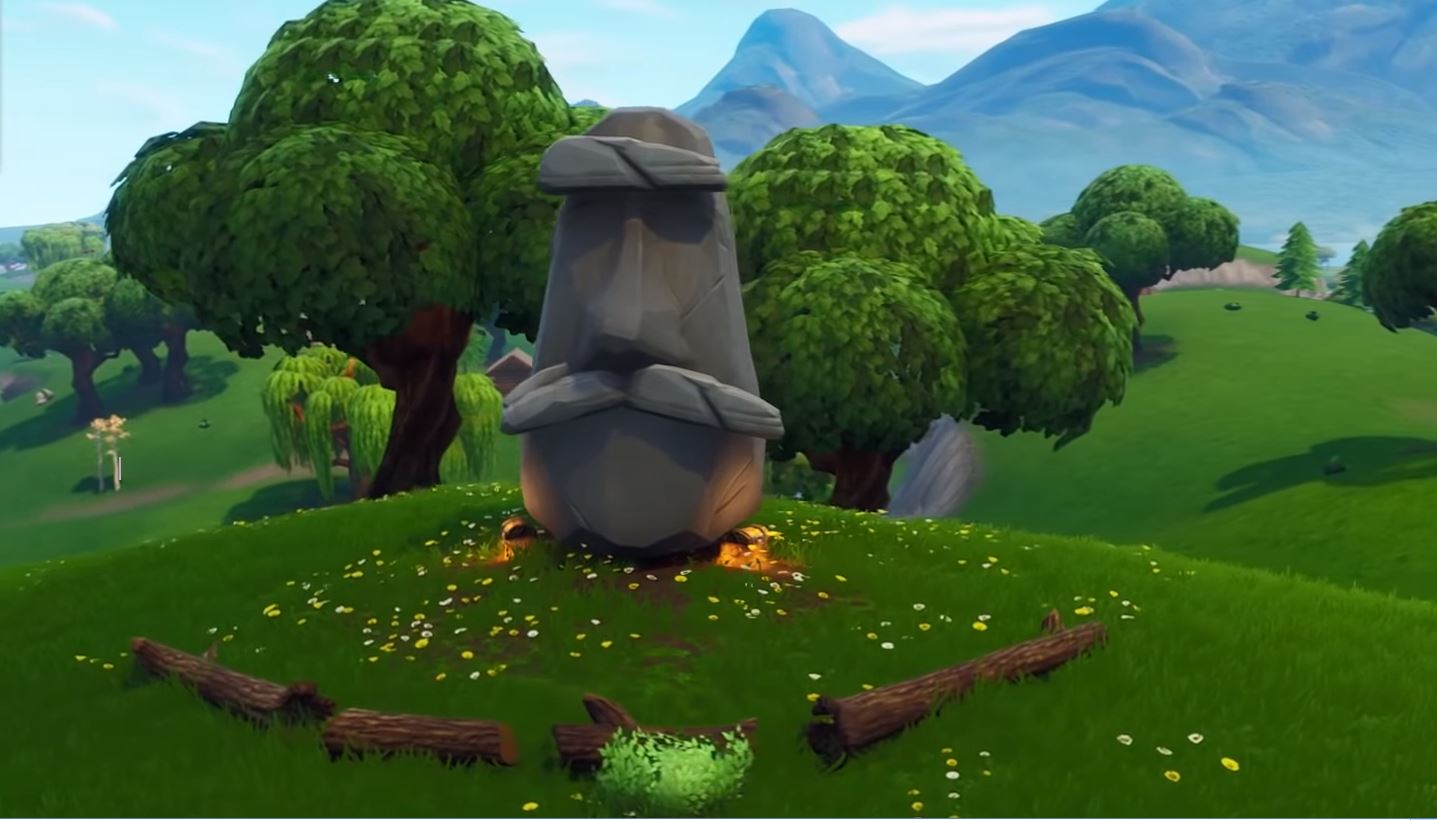 stone heads in fortnite - giant stone faces fortnite