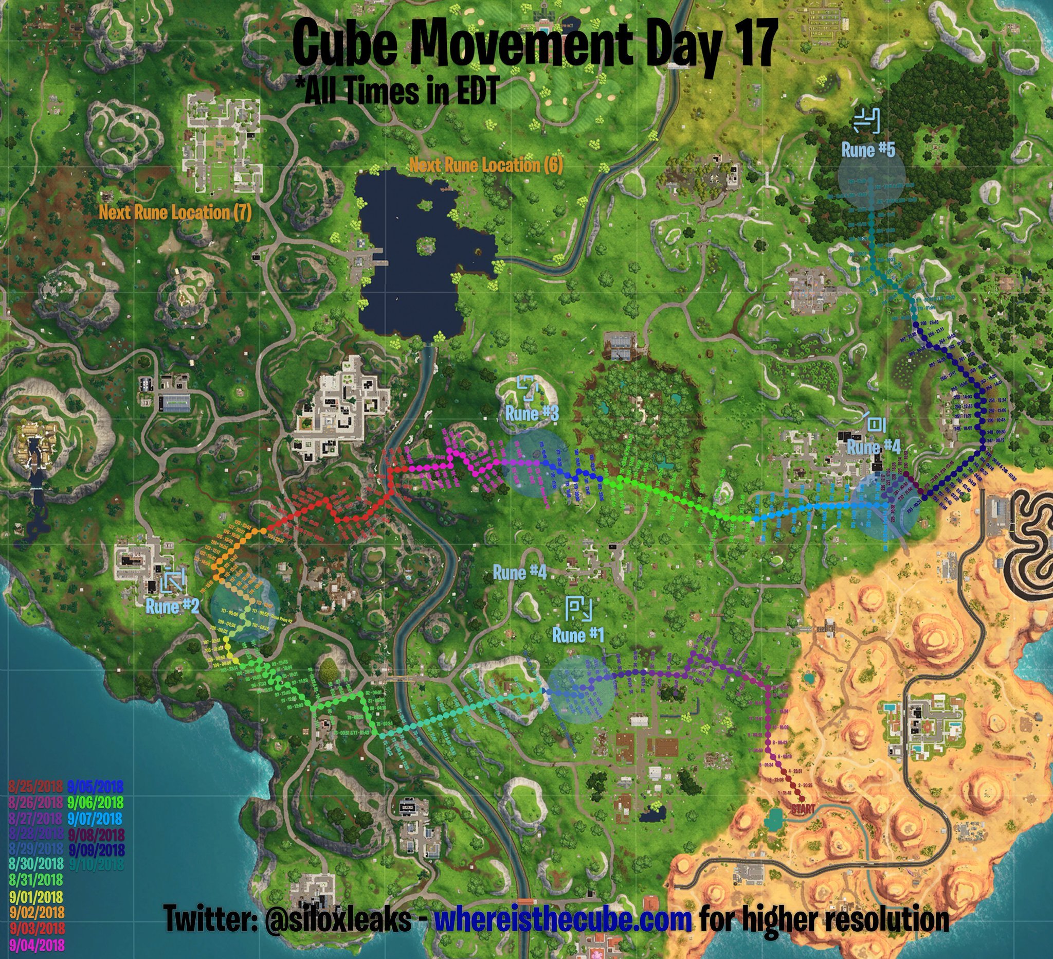 Cube Location so Far on the Fortnite Map