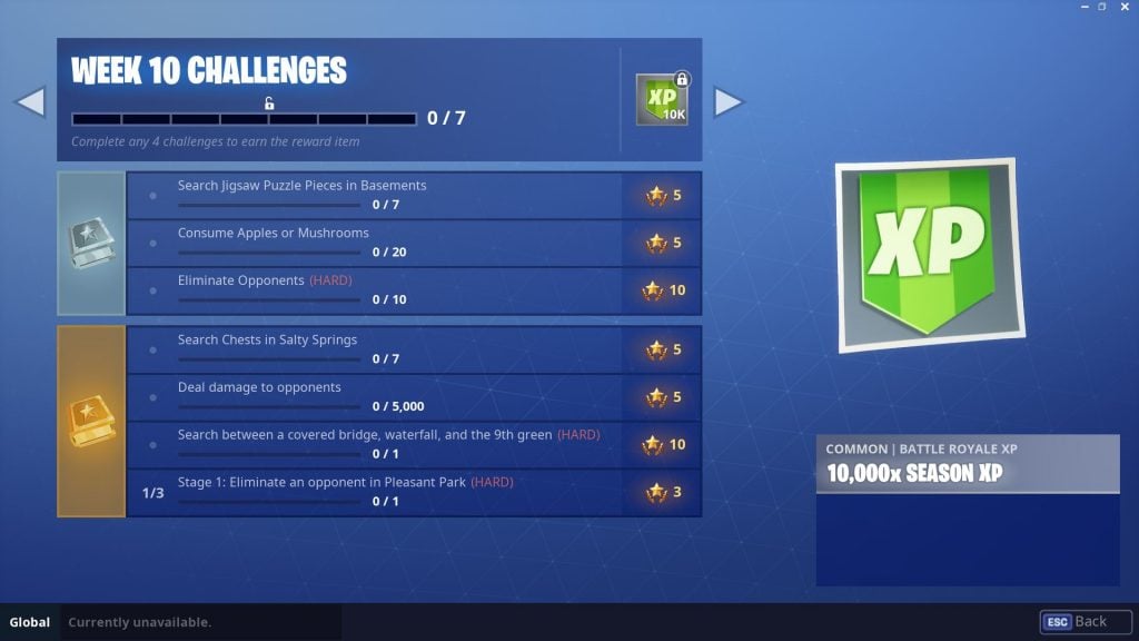 Fortnite Season 5, Week 10 Challenges