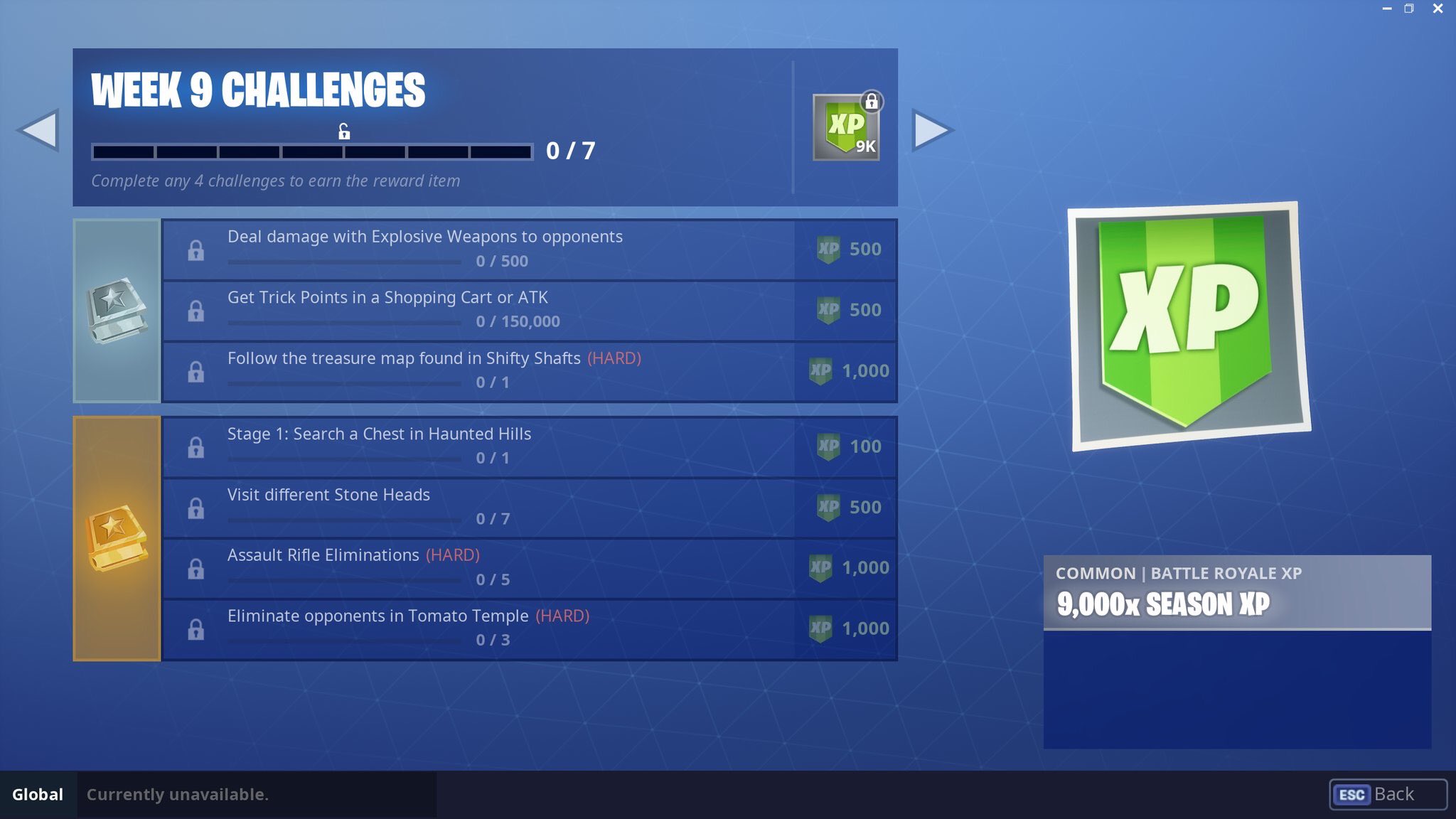 fortnite season 5 week 9 leaked challenges - fortnite season 9 leaked images