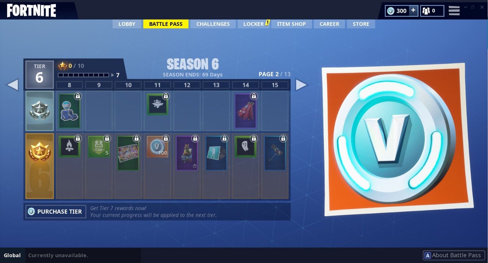 season 6 battle pass tier 8 14 - fortnite free battle pass season 9