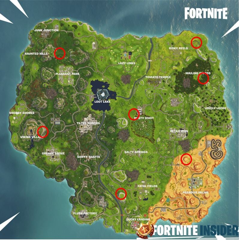 all fortnite shooting galleries on the map - where all the shooting galleries in fortnite