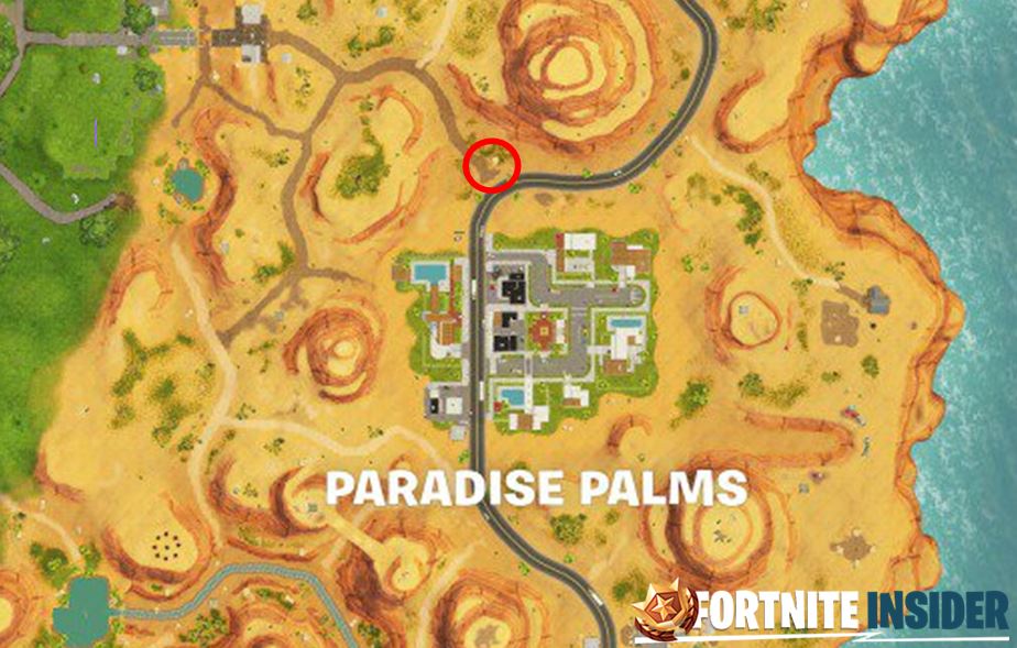 Hunting Party Week #2 Hidden Banner Location on the Fortnite Map