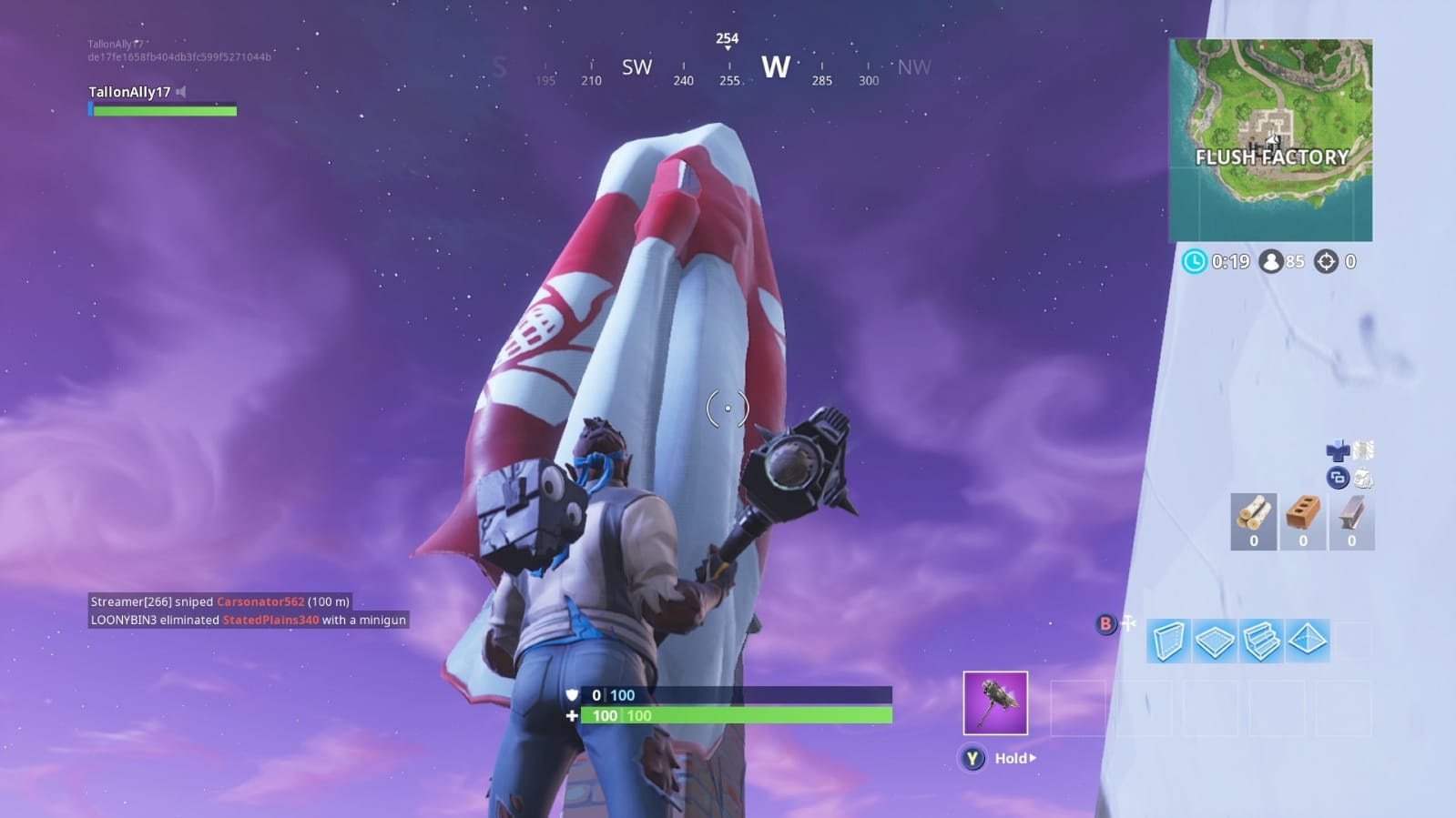 a i m hunting party skin parachute flush factory - fortnite snow storm cloud