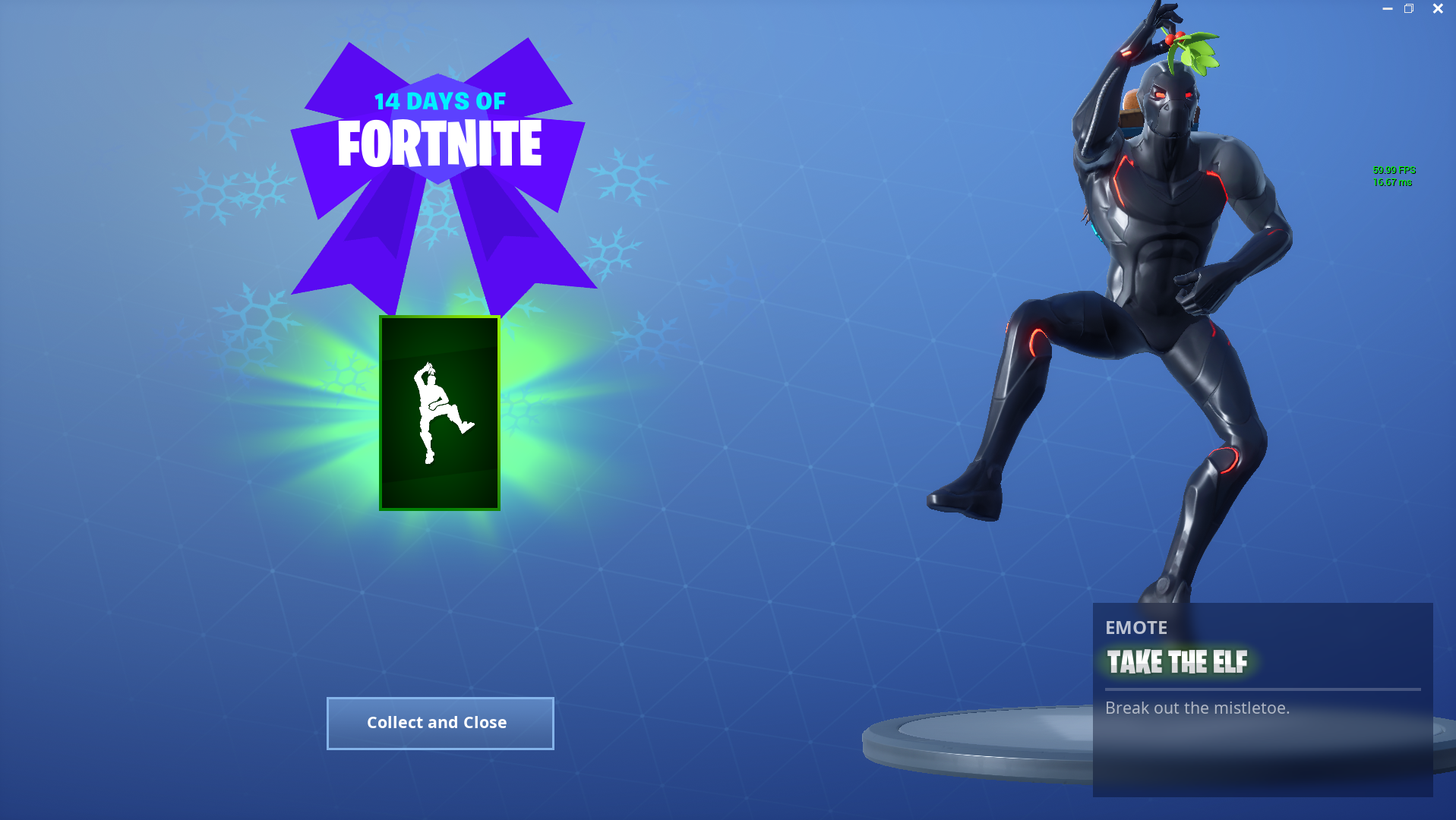 14 days of Fortnite Day 8 Reward - Take the Elf