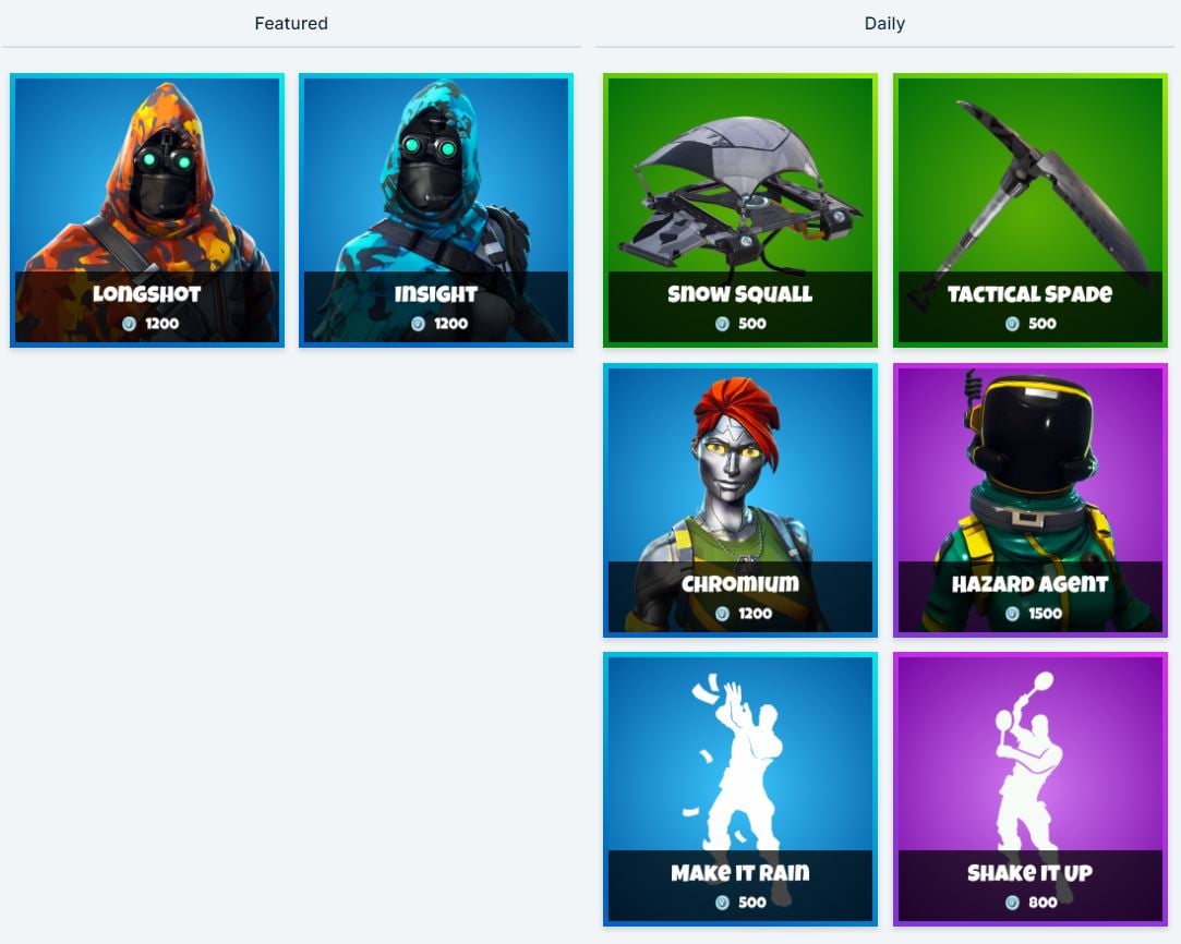 fortnite item shop 16th december - insight fortnite