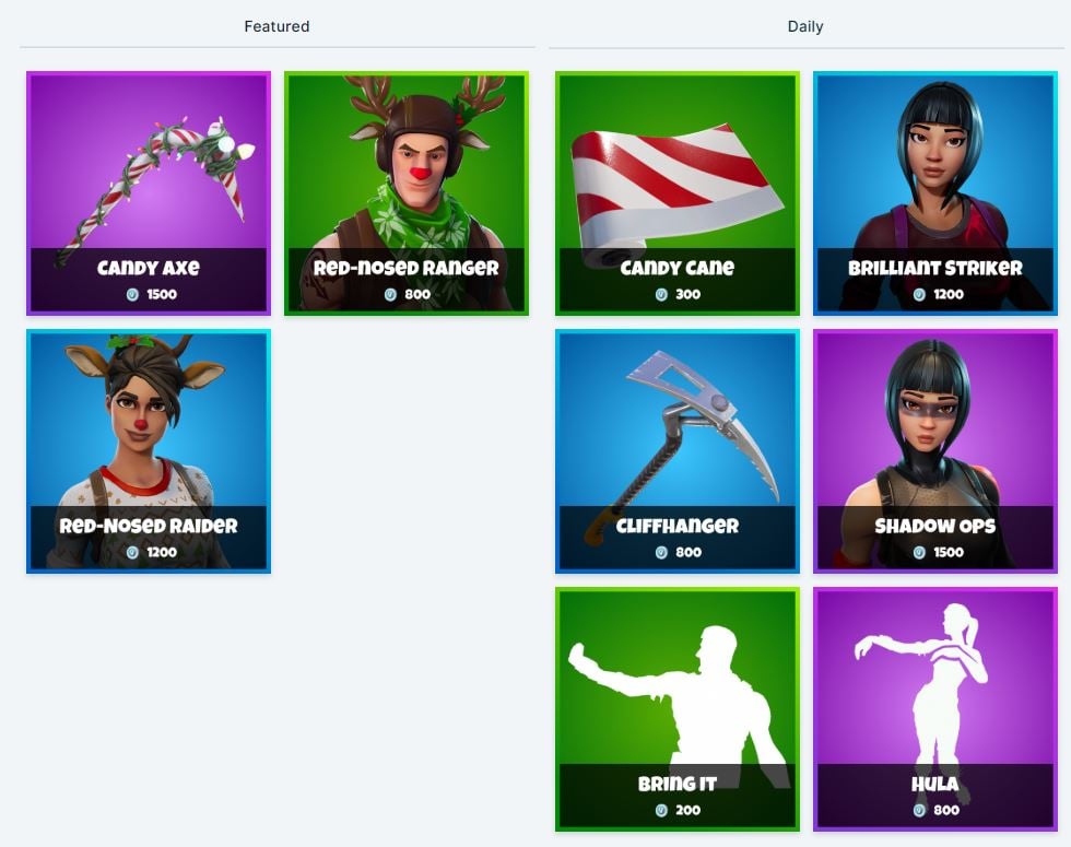 Fortnite Item Shop 19th December Christmas Skins Candy Cane Wrap - fortnite item shop 19th december