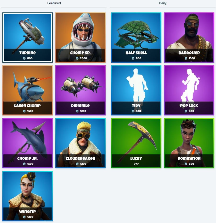 fortnite item shop all fortnite skins 12th december - wingtip fortnite