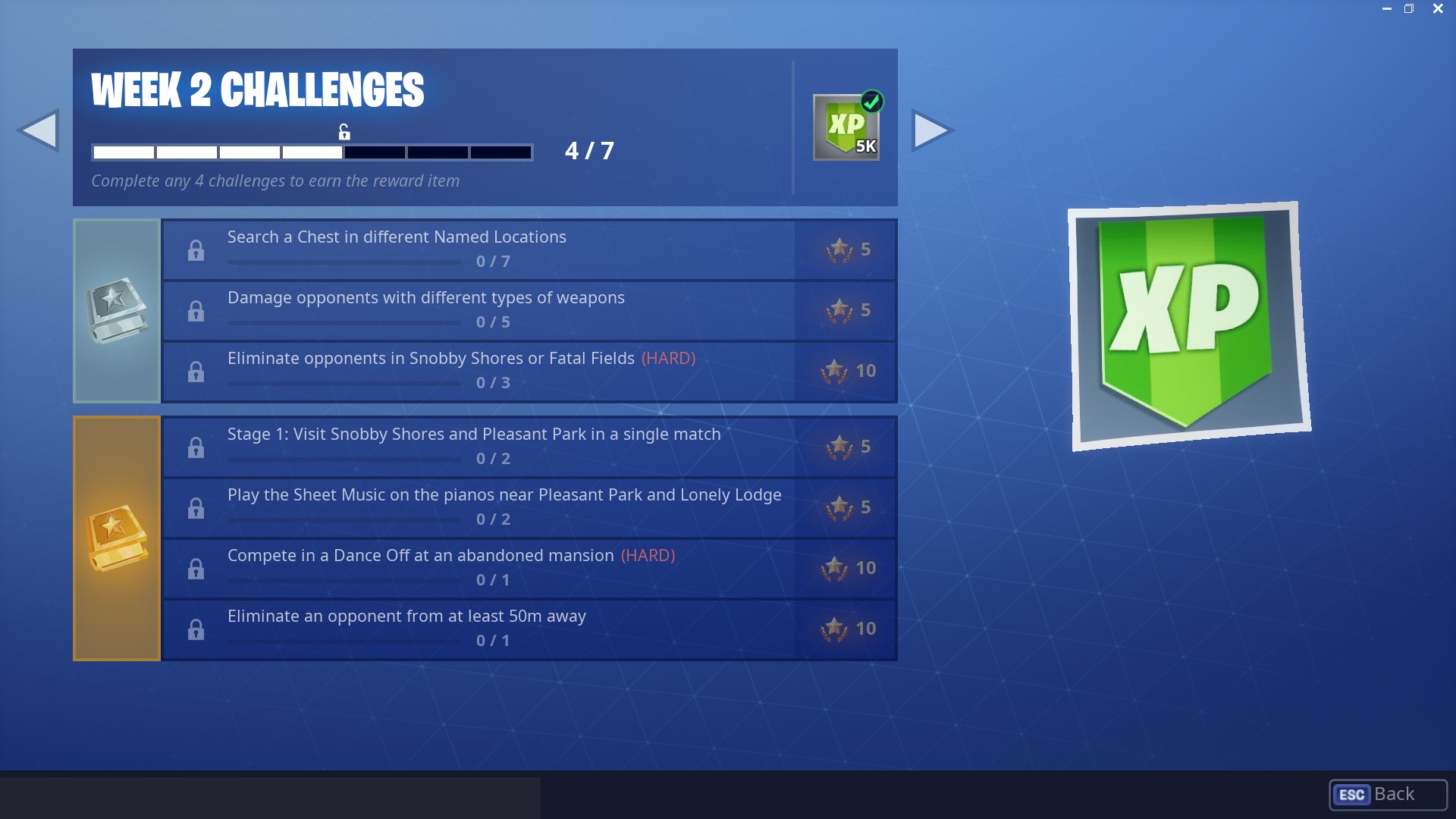 Fortnite Season 7 Week 2 Challenges list