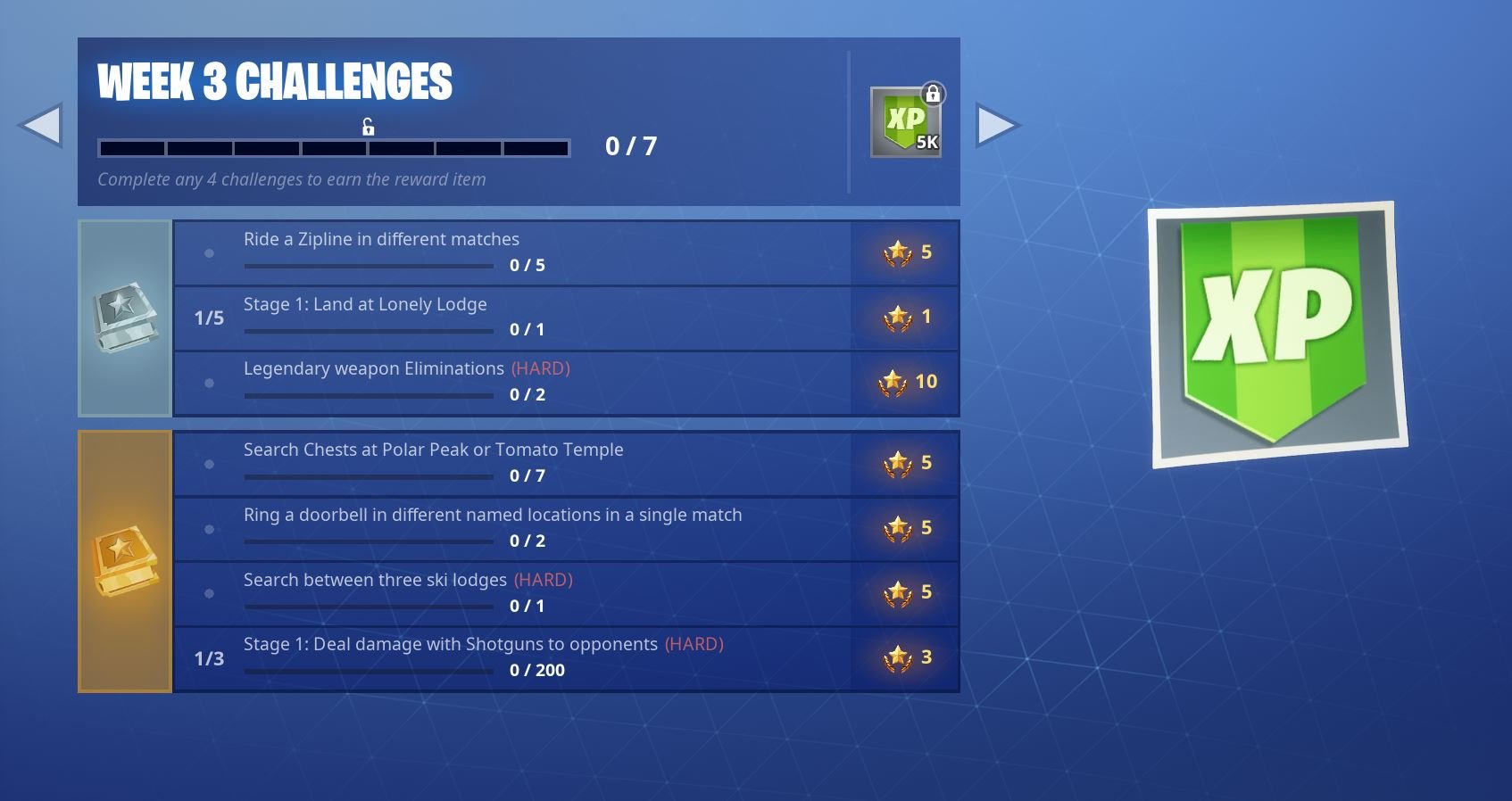 Fortnite Season 7 week 3 official challenges