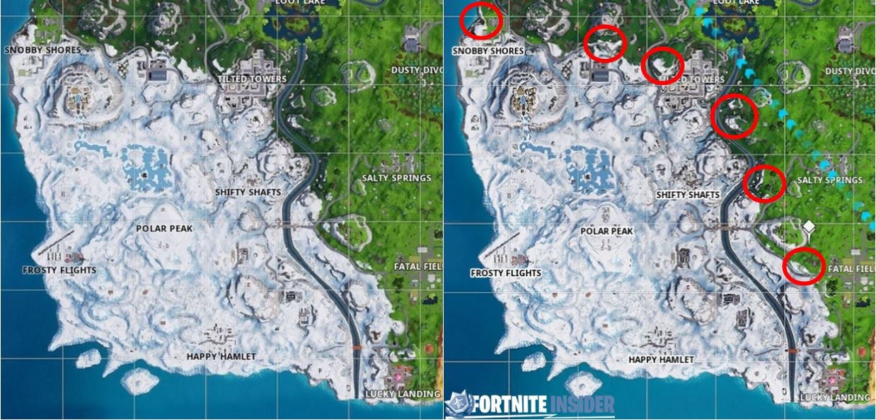 Snow Is Slowly Spreading Across The Fortnite Map Fortnite Insider - fortnite snow changes on the map