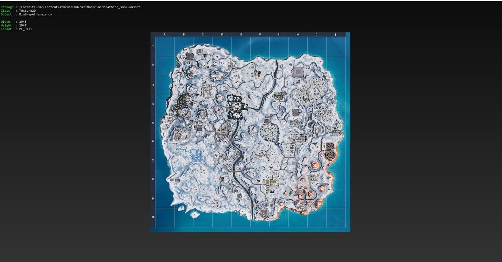 fortnite snow map in files - fortnite pak files