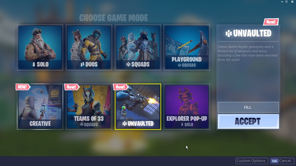 Fortnite Unvaulted LTM