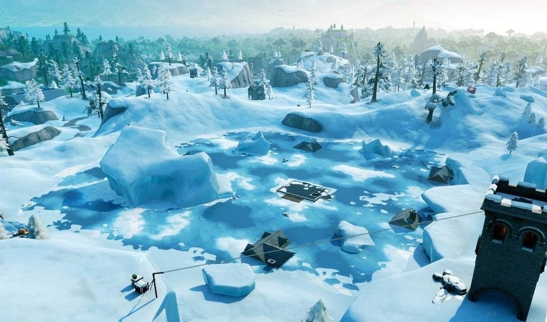 fortnite season 7 map changes greasy grove snowed over - snow map fortnite